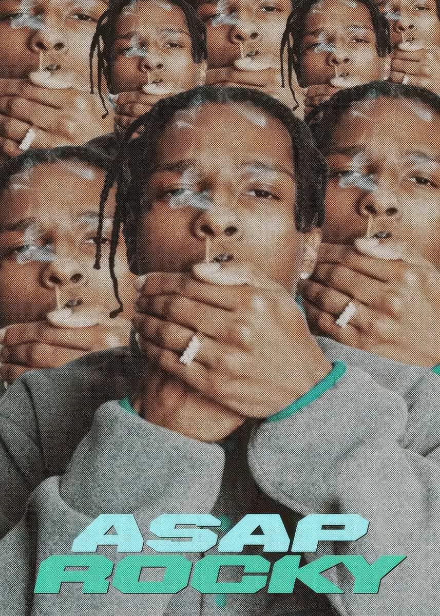 'ASAP Rocky Portrait' Poster, picture, metal print, paint by bodiljane ...
