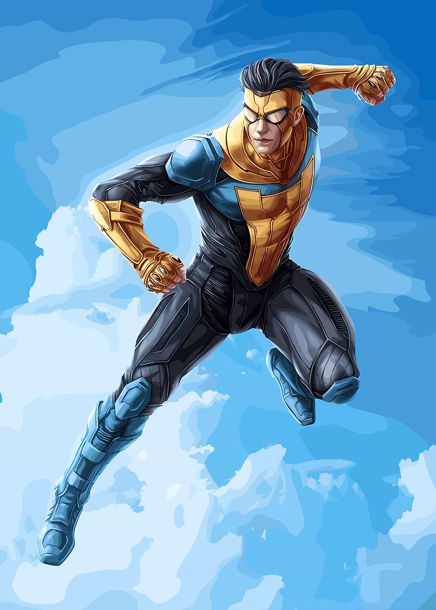 'Invincible VS in Flight' Poster, picture, metal print, paint by ...