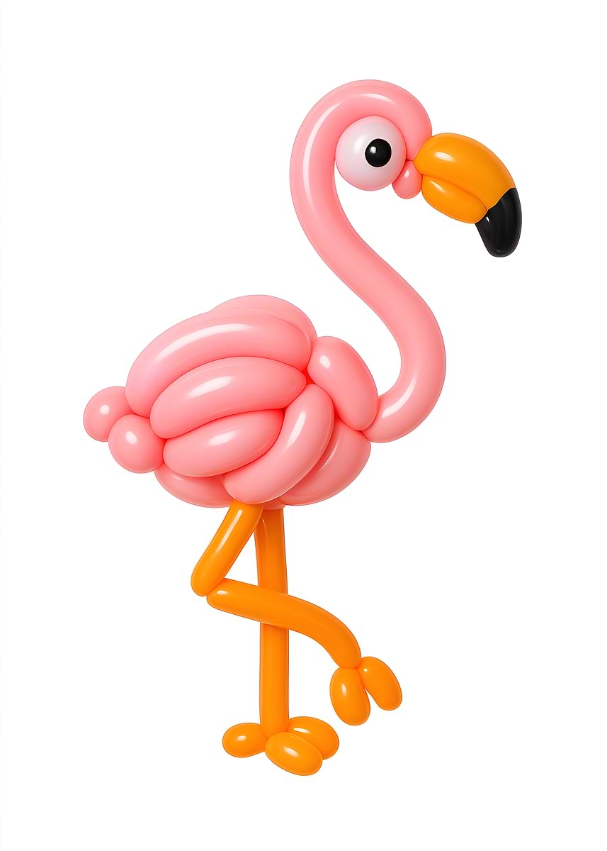 D Code Poster 'Balloon Flamingo' Poster, picture, metal print, paint by Johannes art ...