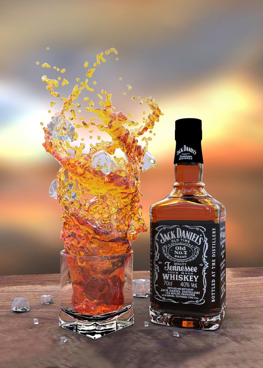 【 フラッペフラペチーノ様用 】Jack Daniel's ポスター Jack Daniel's Whiskey Splash' Poster, picture, metal print, paint