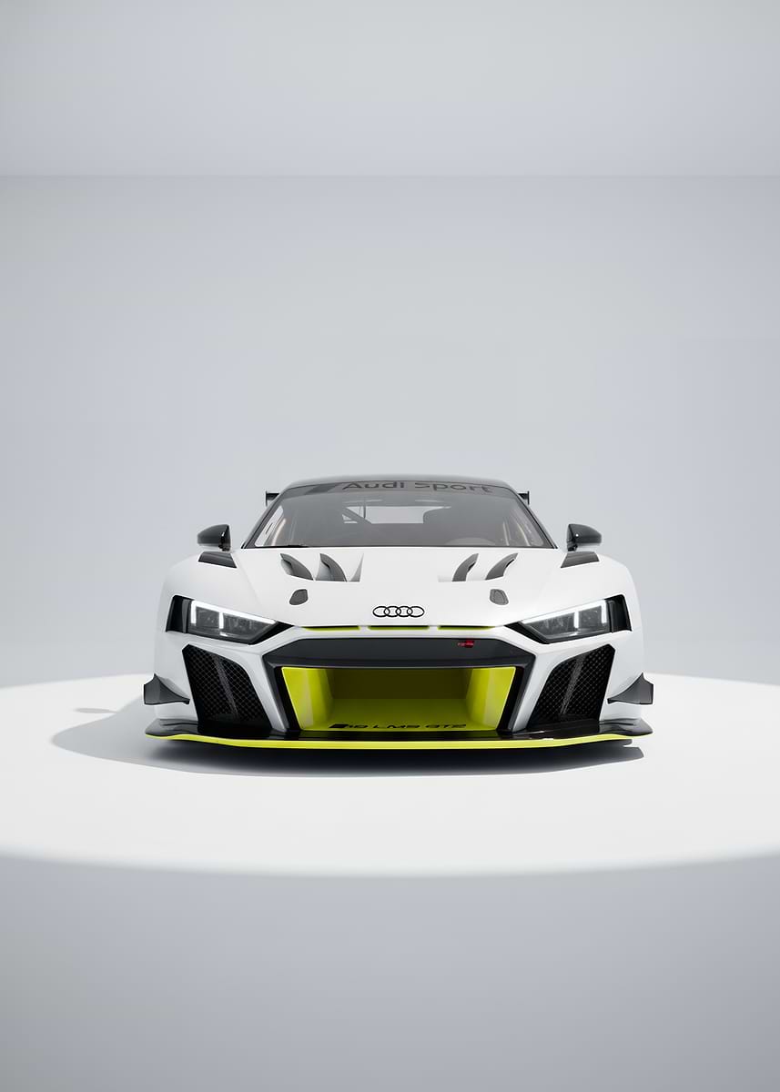 'Audi Sport Racing Car Front View' Poster, picture, metal print, paint ...
