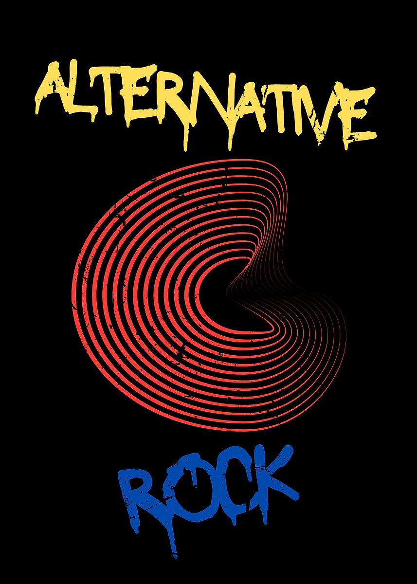 'Alternative Rock Music Graphic Design' Poster, picture, metal print ...
