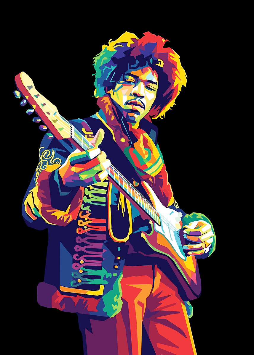 Jimi Hendrix ライブアートボード 大判 Amazon.com: Posters Forever Jimi Hendrix Poster, Live in Concert