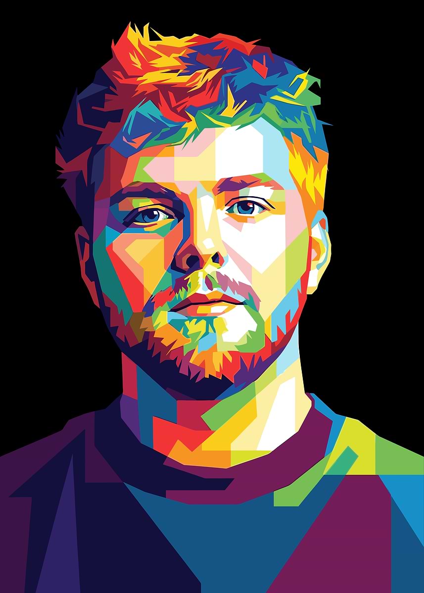 Alex Warren Coluring 'Alex Warren' Poster, picture, metal print, paint by stolah | Displate