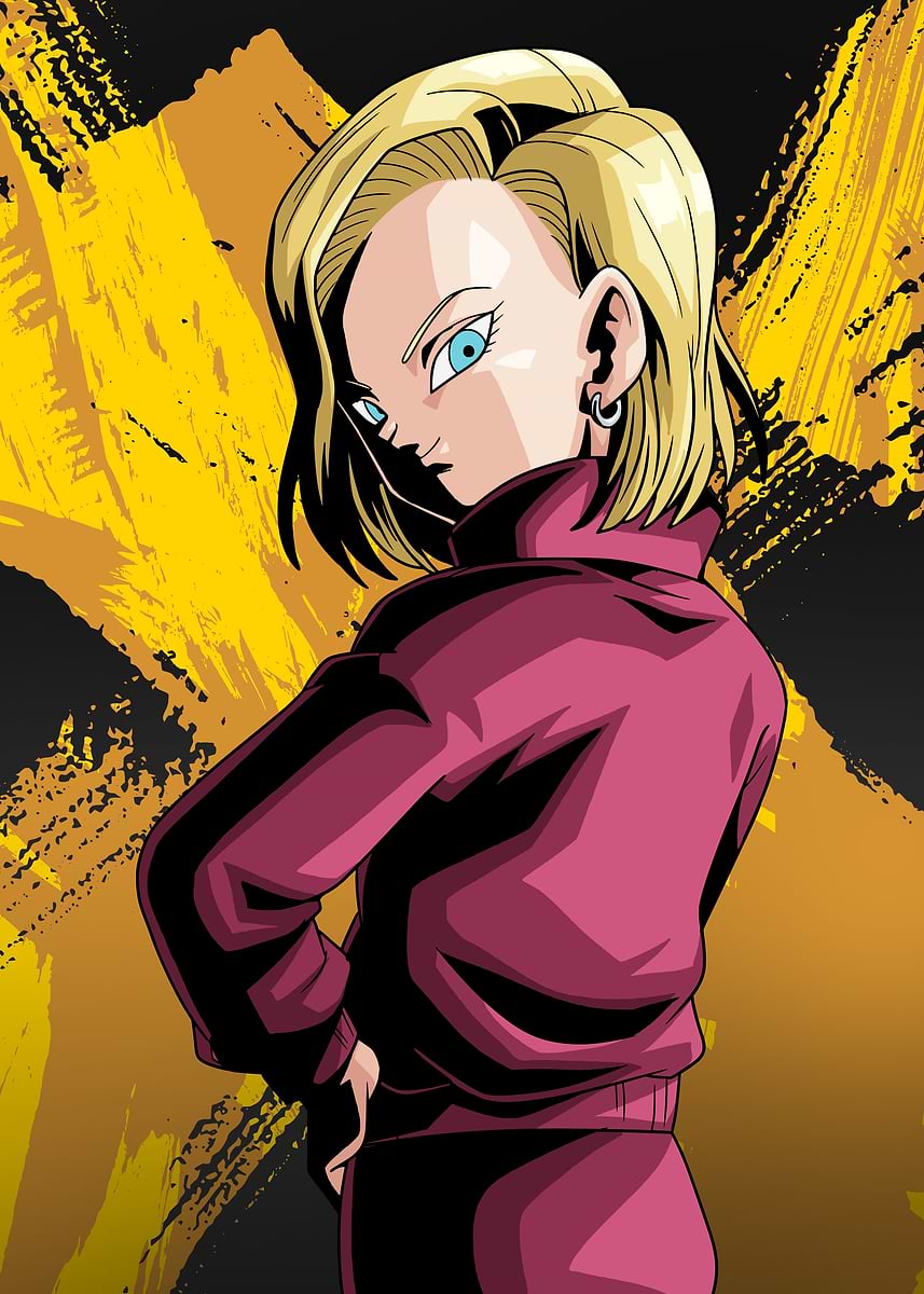'Android 18's Portrait' Poster, picture, metal print, paint by Dragon ...
