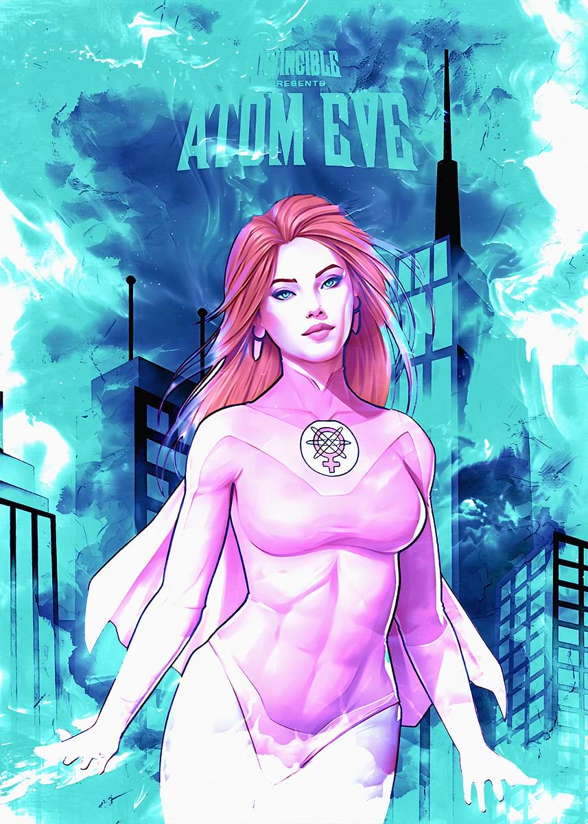 Invincible Atom Eve Comic Book Cover' Poster, picture, metal print