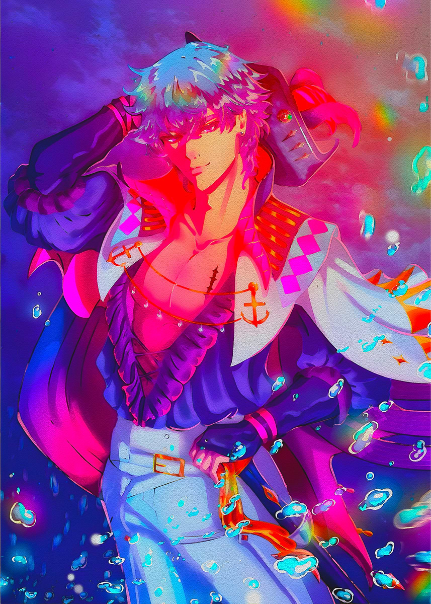 'Anime Character with Vibrant Colors' Poster, picture, metal print ...
