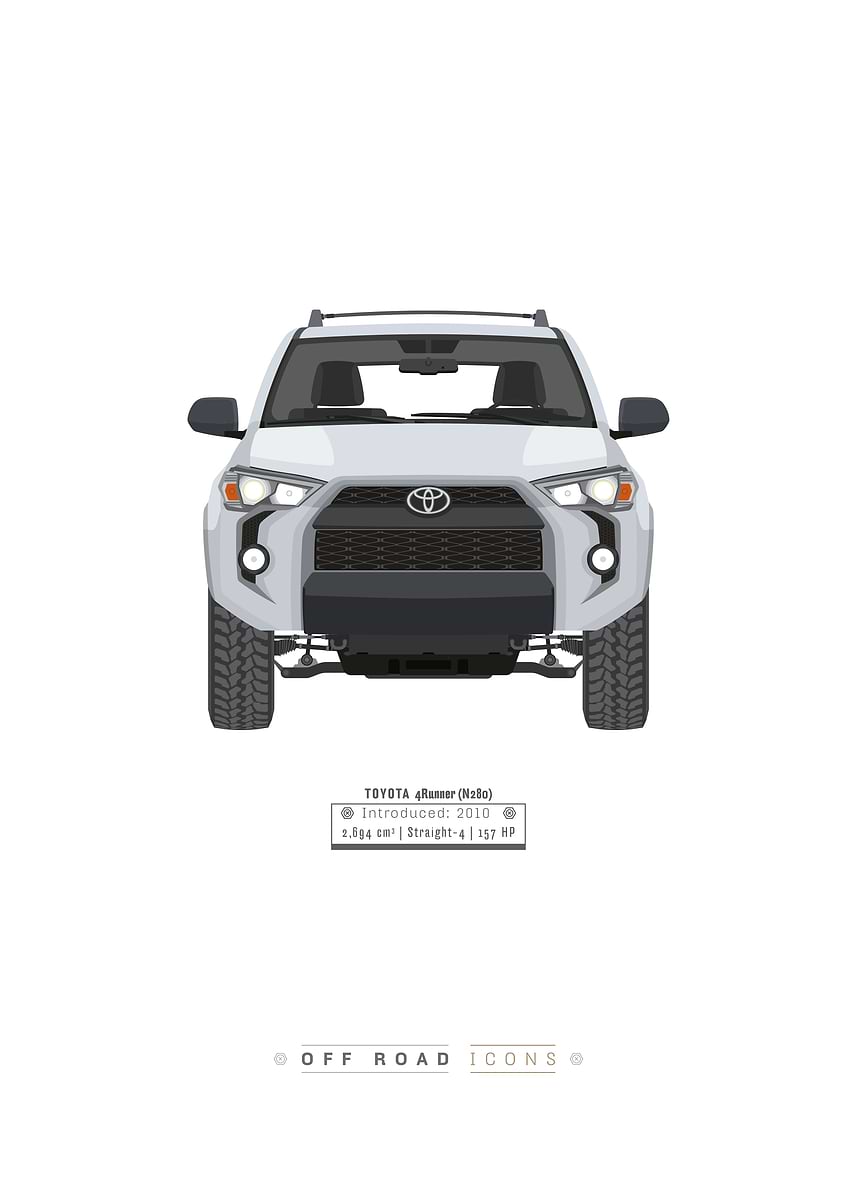 'Toyota 4Runner - Silver Metallic' Poster, picture, metal print, paint ...