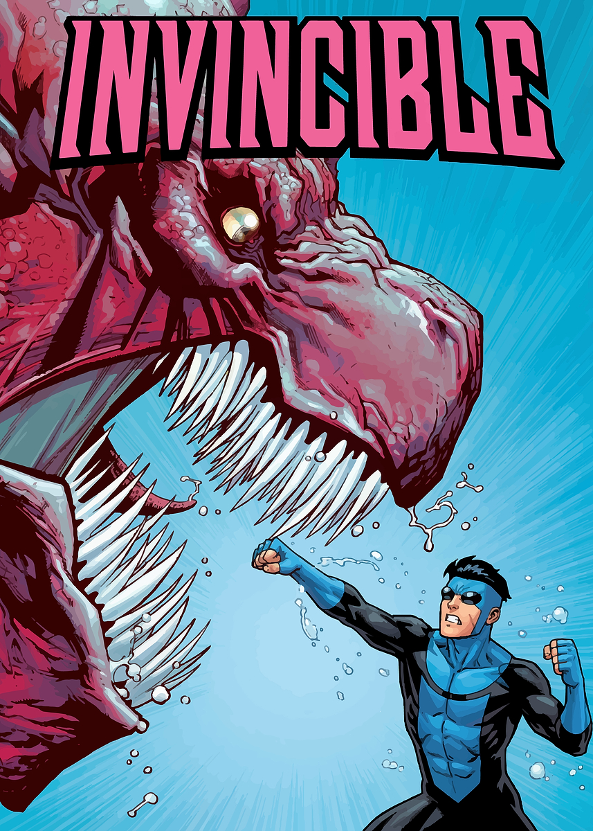 'Invincible vs Monster Comic Book Cover' Poster, picture, metal print ...