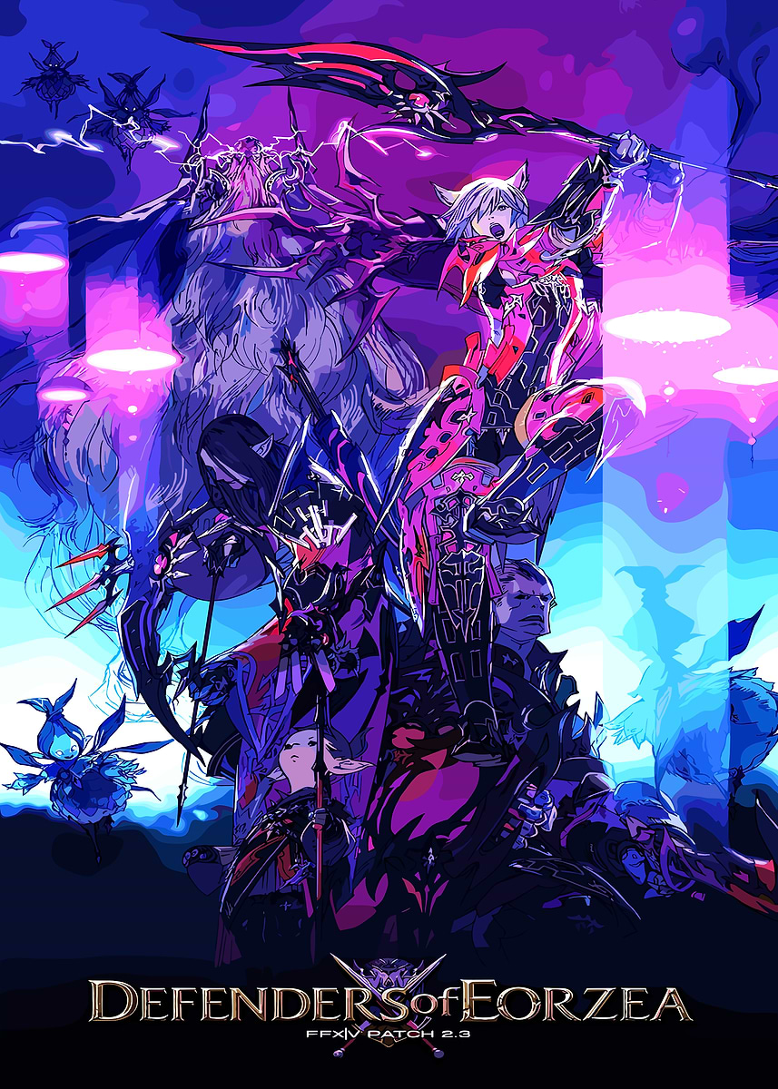 Defenders of Eorzea: FFXIV Patch 2.3' Poster, picture, metal print