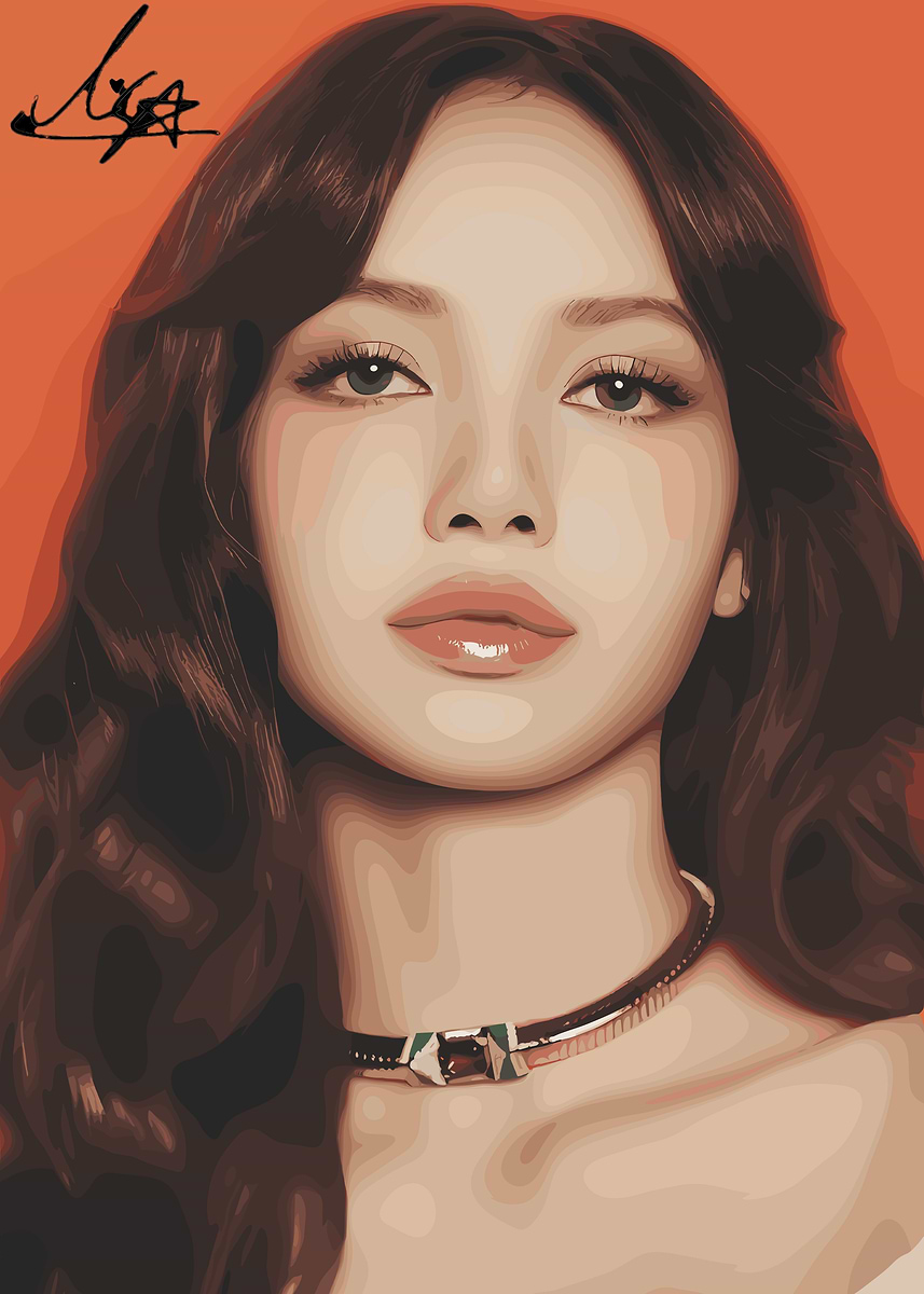 Realistic Lisa 'Lisa from Blackpink Portrait Illustration' Poster, picture, metal ...