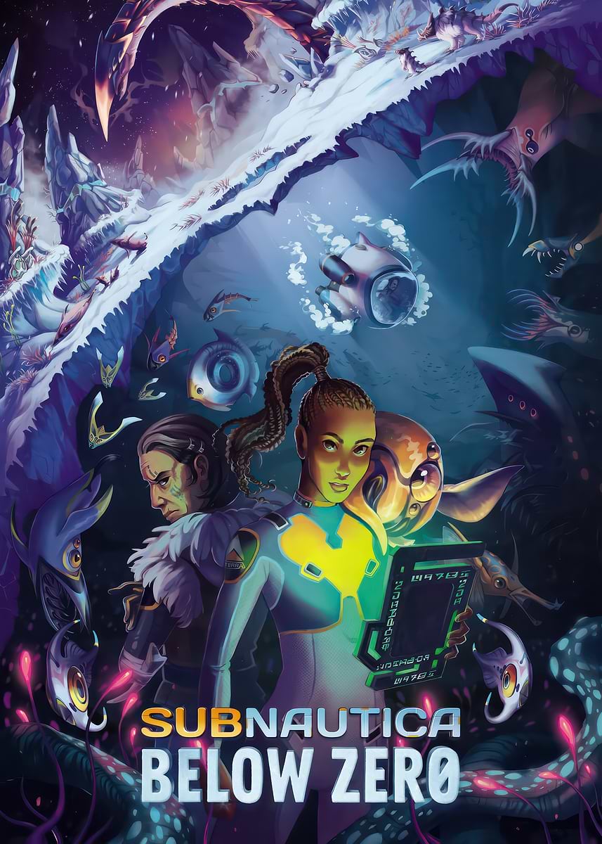 Subnautica Below Zero Game Cover Art Poster Picture Metal Print subnautica-below-zero-game-cover-art-poster-picture-metal-print