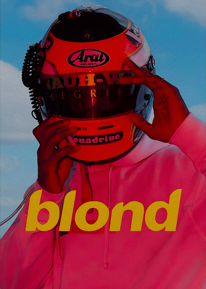 arai frank ocean helmet Blonde Poster Radial Posters refining and adapting proven concepts to a new purpose Frank Ocean's Blond Album Cover'