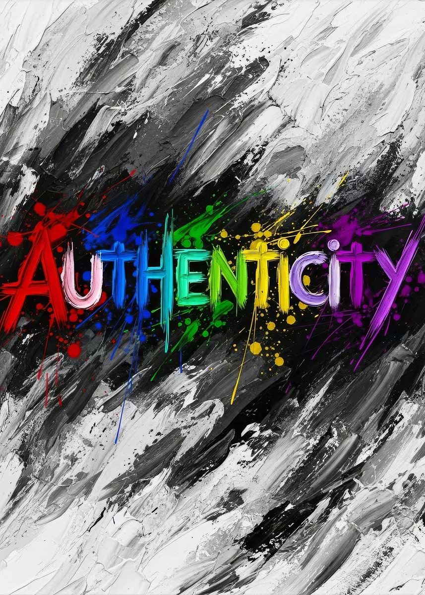 'Authenticity Colorful Abstract Painting' Poster, picture, metal print ...