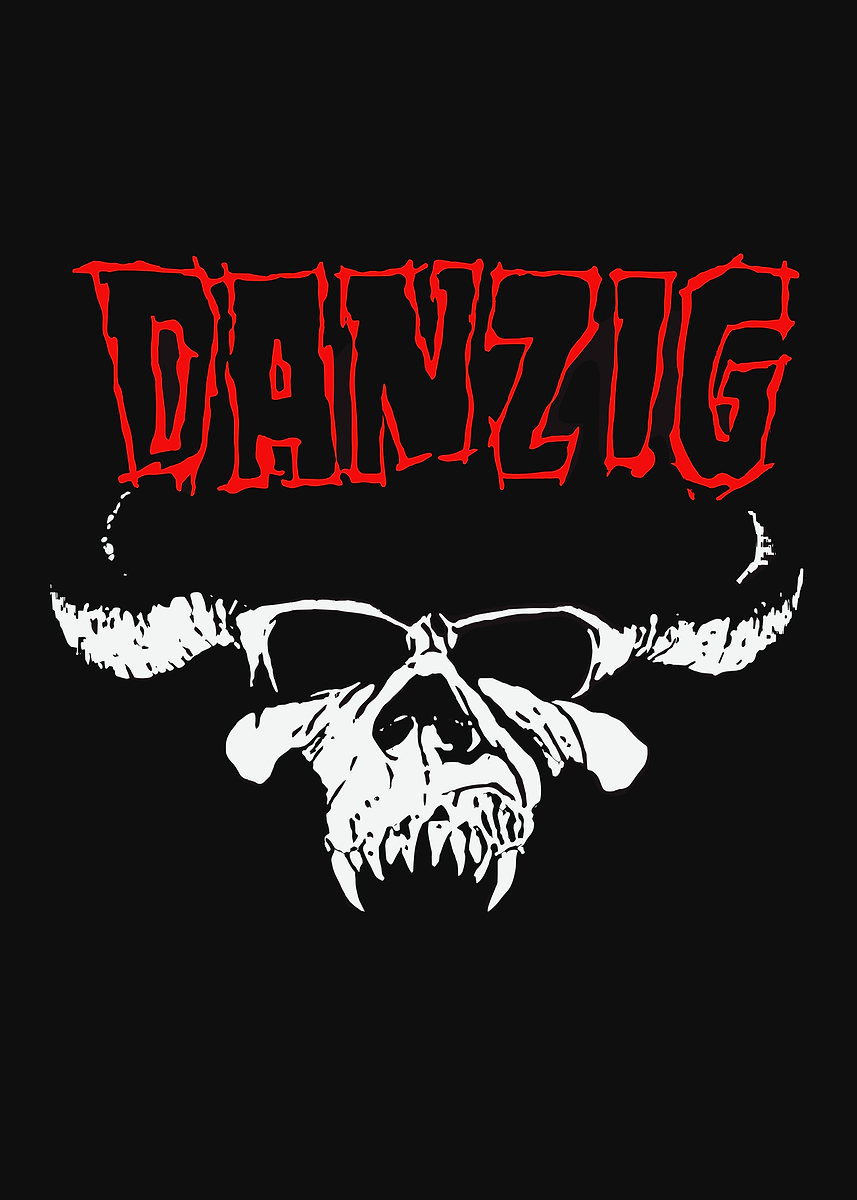 'Danzig Skull Logo' Poster, picture, metal print, paint by Bryan Kloc ...