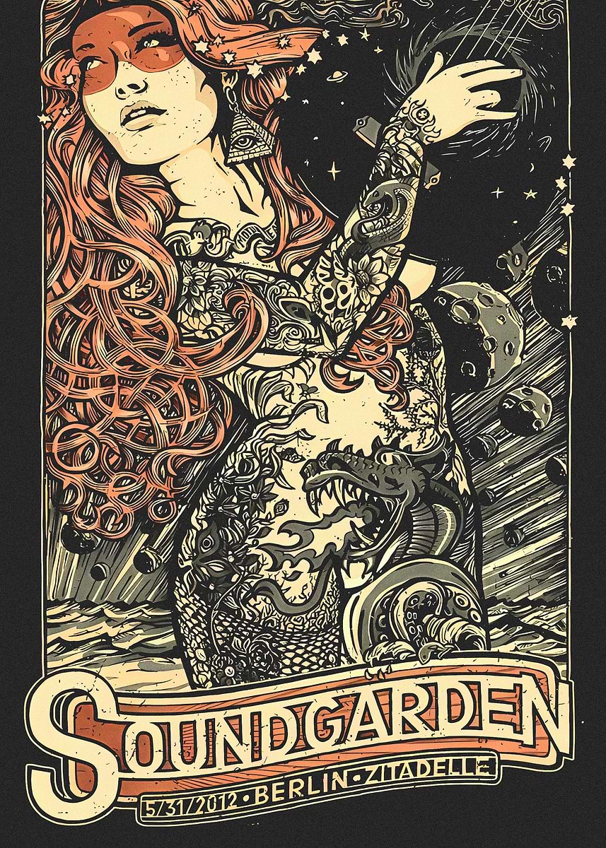 Soundgarden ' Poster, picture, metal print, paint by Hendriza