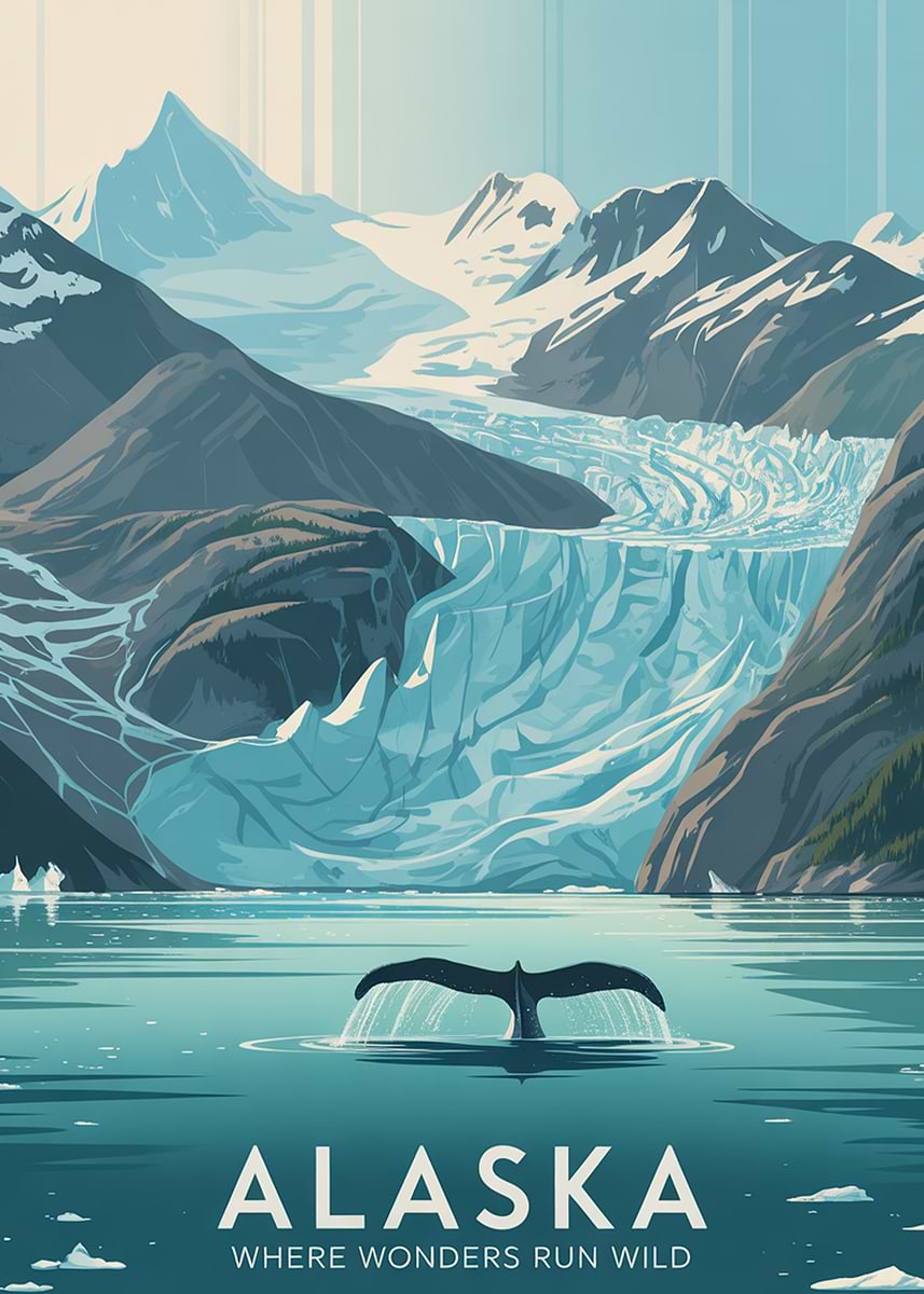 'Alaska: Where Wonders Run Wild' Poster, picture, metal print, paint by ...