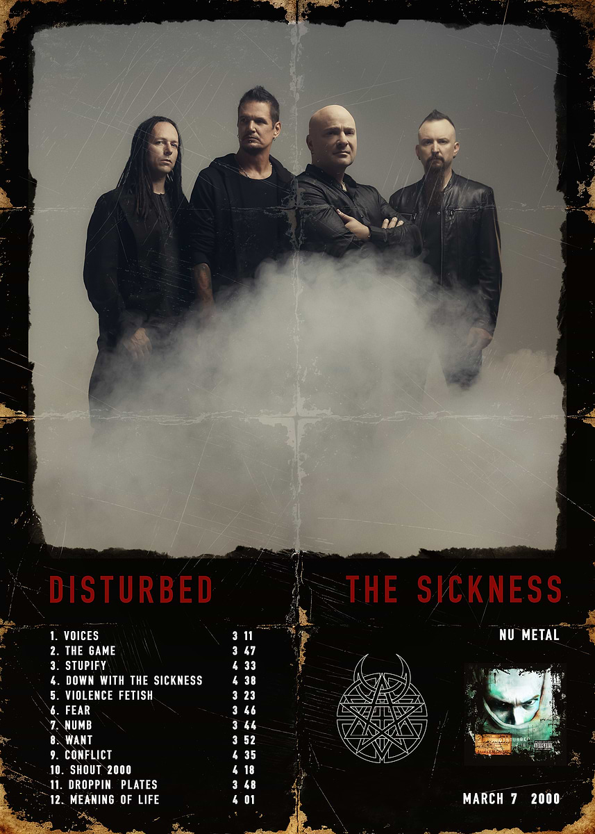 Disturbed - The Sickness Album Cover' Poster, picture, metal print