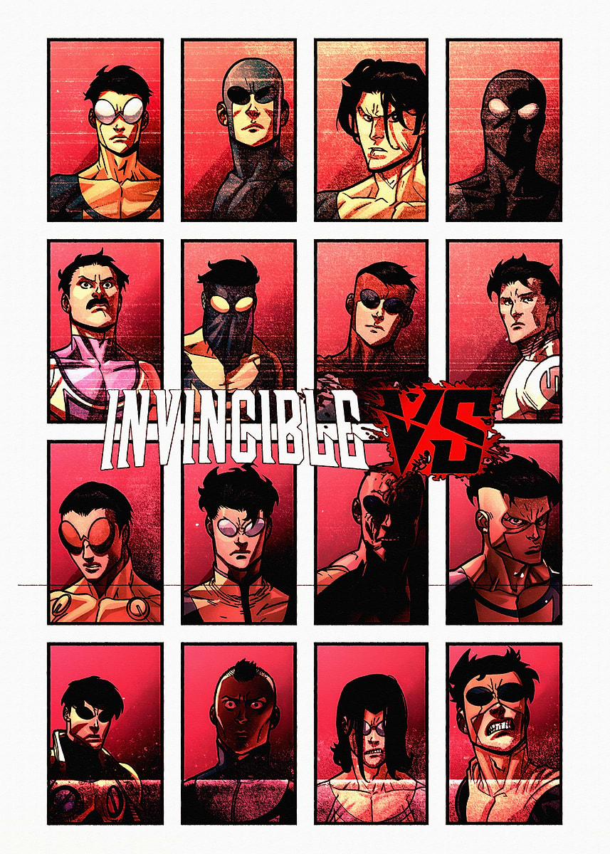 'Invincible Vs Comic Book Cover Art' Poster, picture, metal print ...