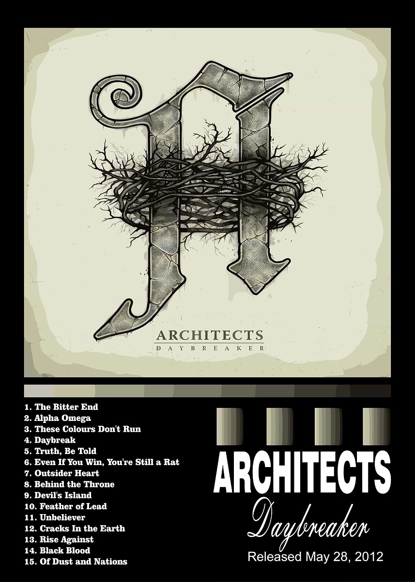 Architects Daybreaker Album Cover Art' Poster, picture, metal