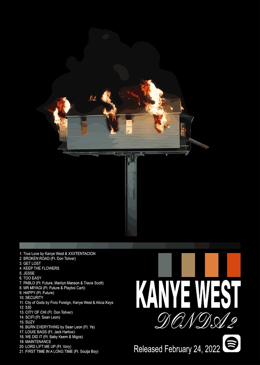 Kanye West Donda 2 Album Cover' Poster, picture, metal print