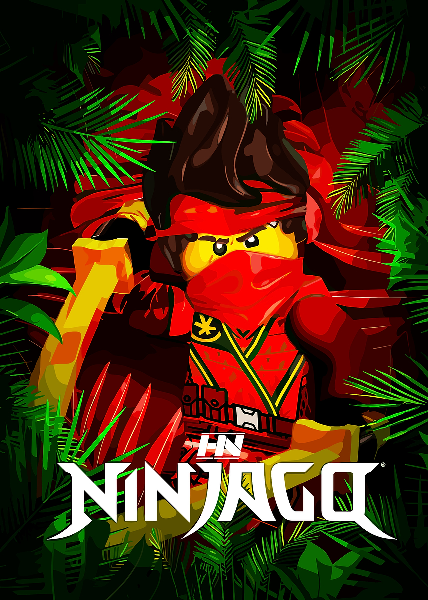 Ninjago Kai Jungle Poster' Poster, picture, metal print, paint by
