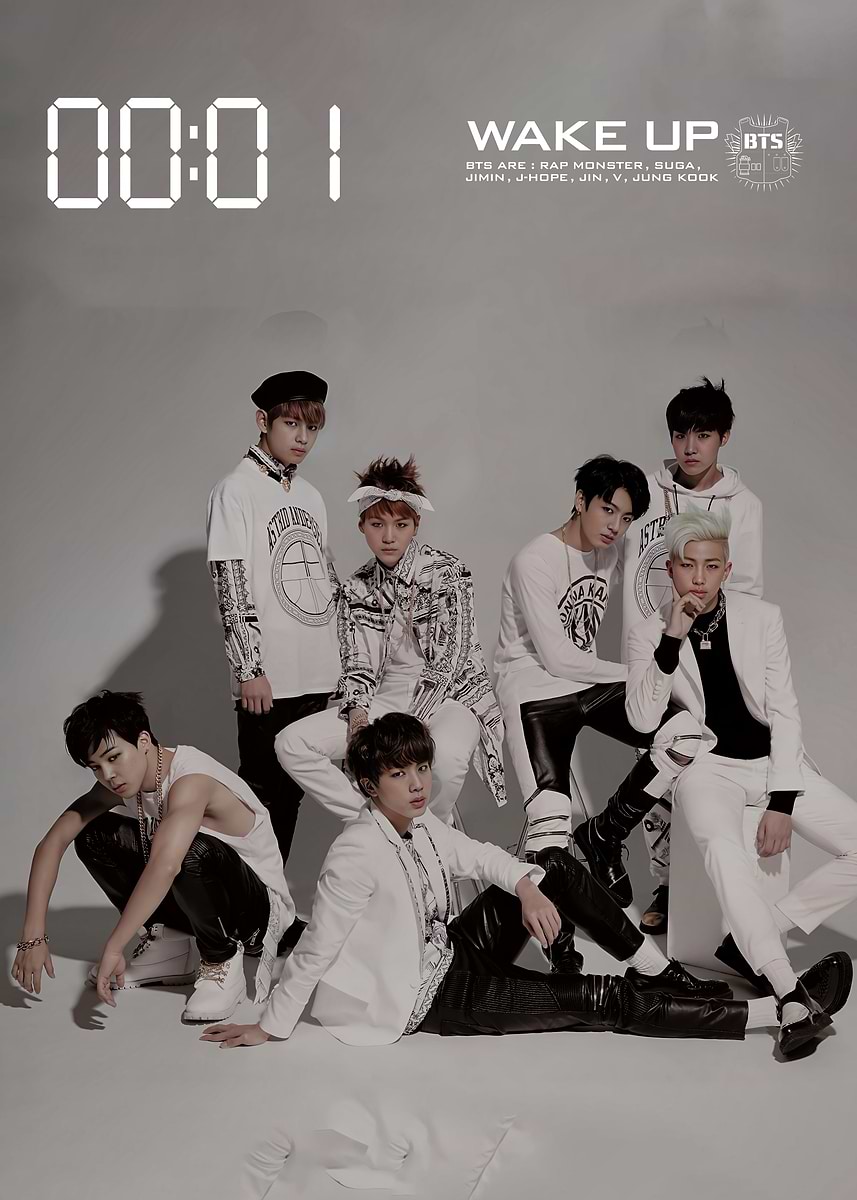 BTS Wake Up Album Cover' Poster, picture, metal print, paint by