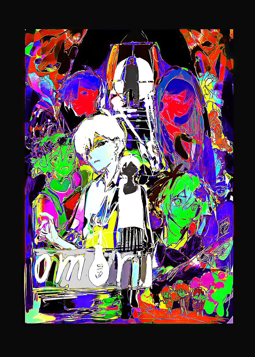 Omori Game Colorful Abstract Art' Poster, picture, metal print