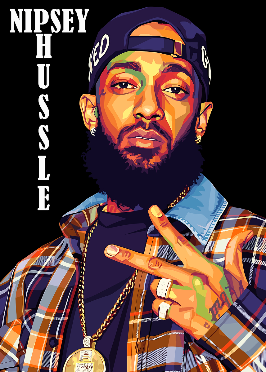 Nipsey Hussle Portrait Art Poster, Picture & Metal Print – Hip Hop
