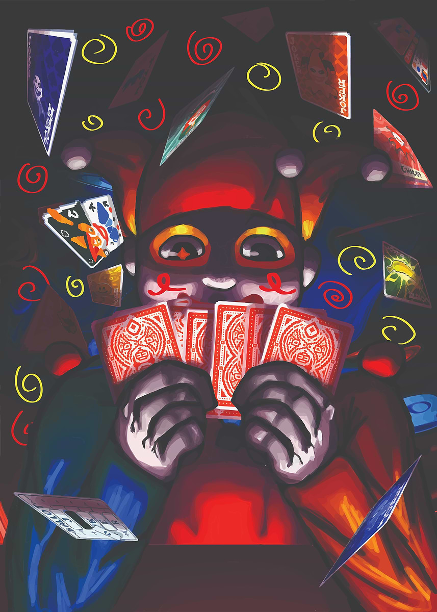 'Balatro with Cards Digital Art' Poster, picture, metal print, paint by ...
