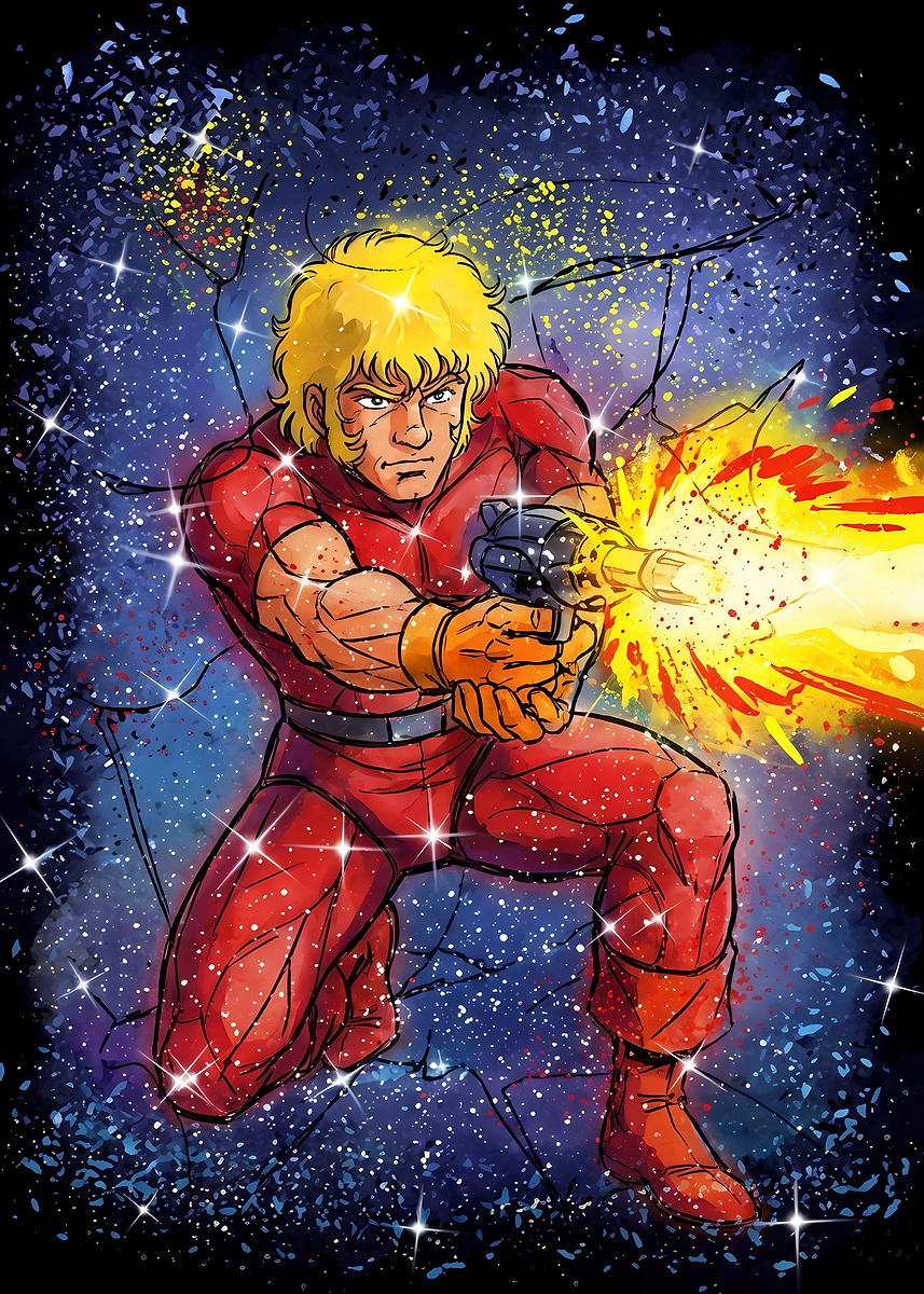 Cobra Space Pirate Action Shot' Poster, picture, metal print
