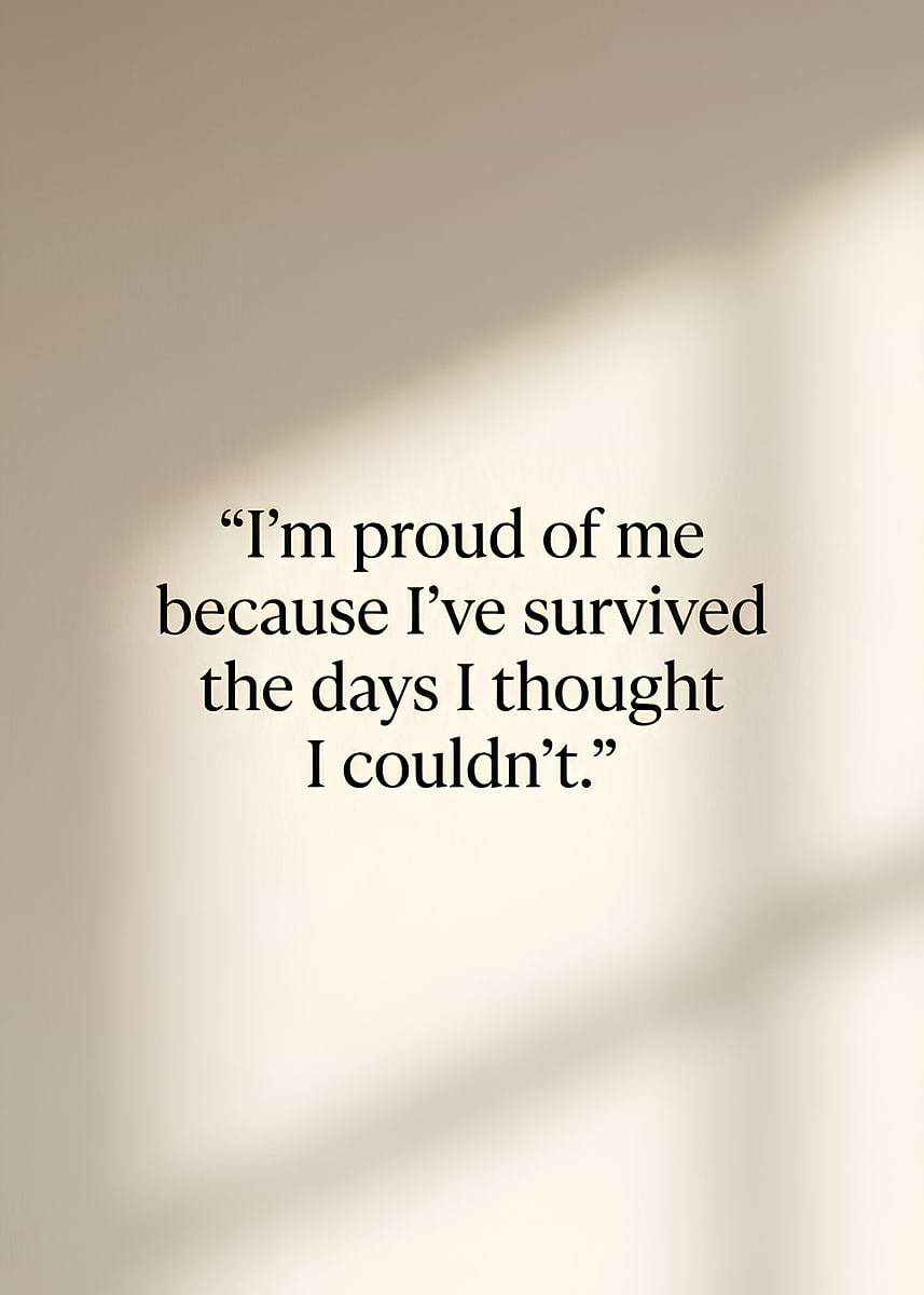 'I’m Proud of Me Quote Minimalist Motivational Typography Wall Art ...