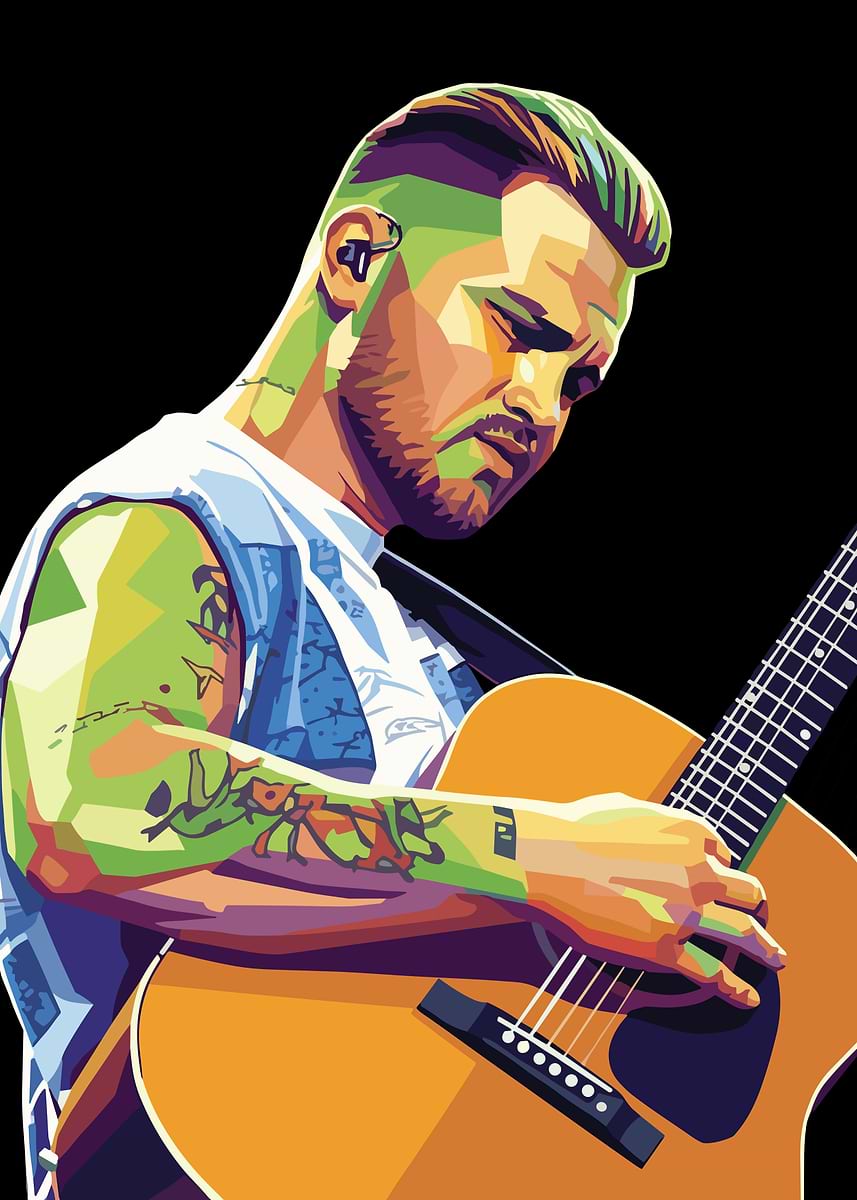 Zach Bryan Pop Art Portrait' Poster, picture, metal print, paint