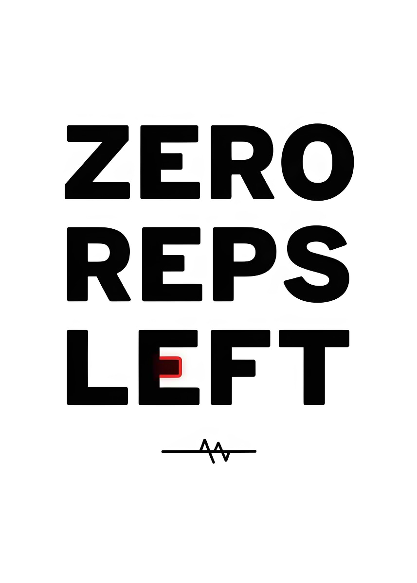 'Zero Reps Left Fitness Motivation' Poster, picture, metal print, paint ...