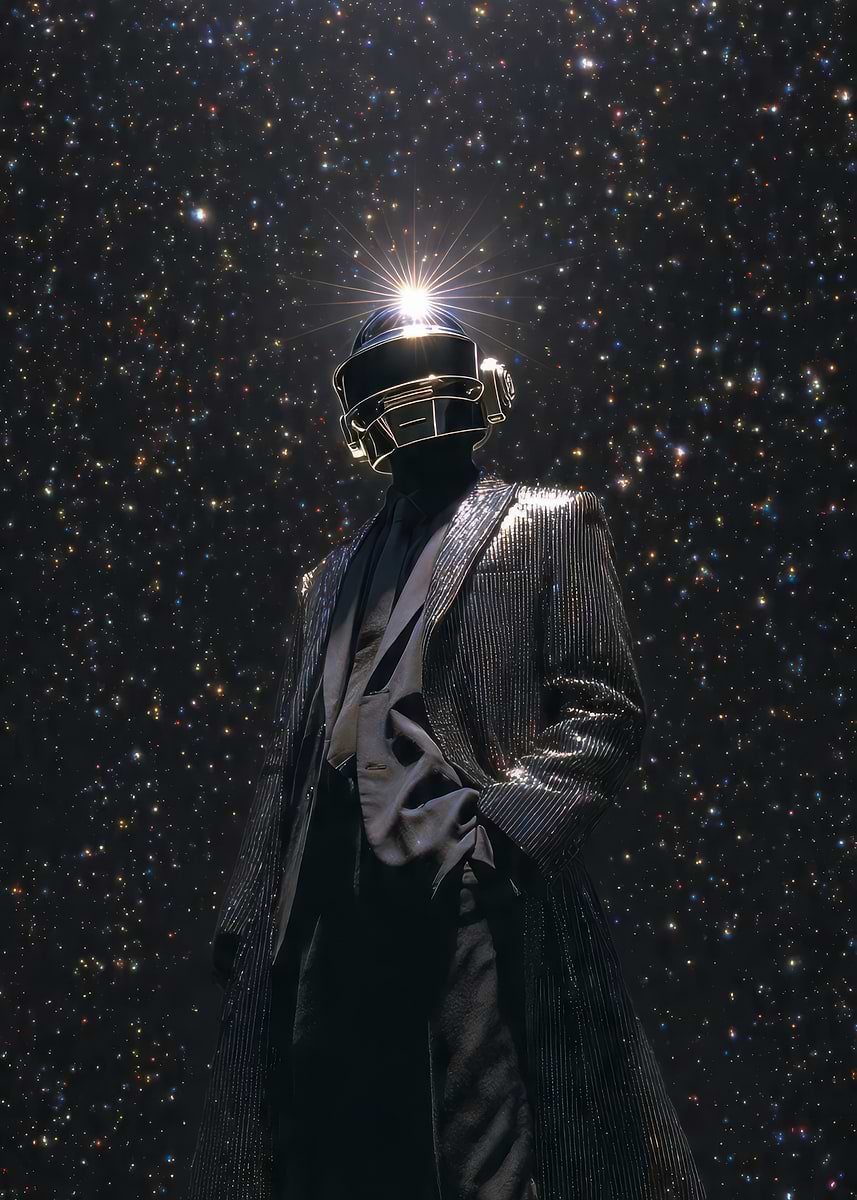 Space Punk 'Daft Punk in Space' Poster, picture, metal print, paint by lisa black ...
