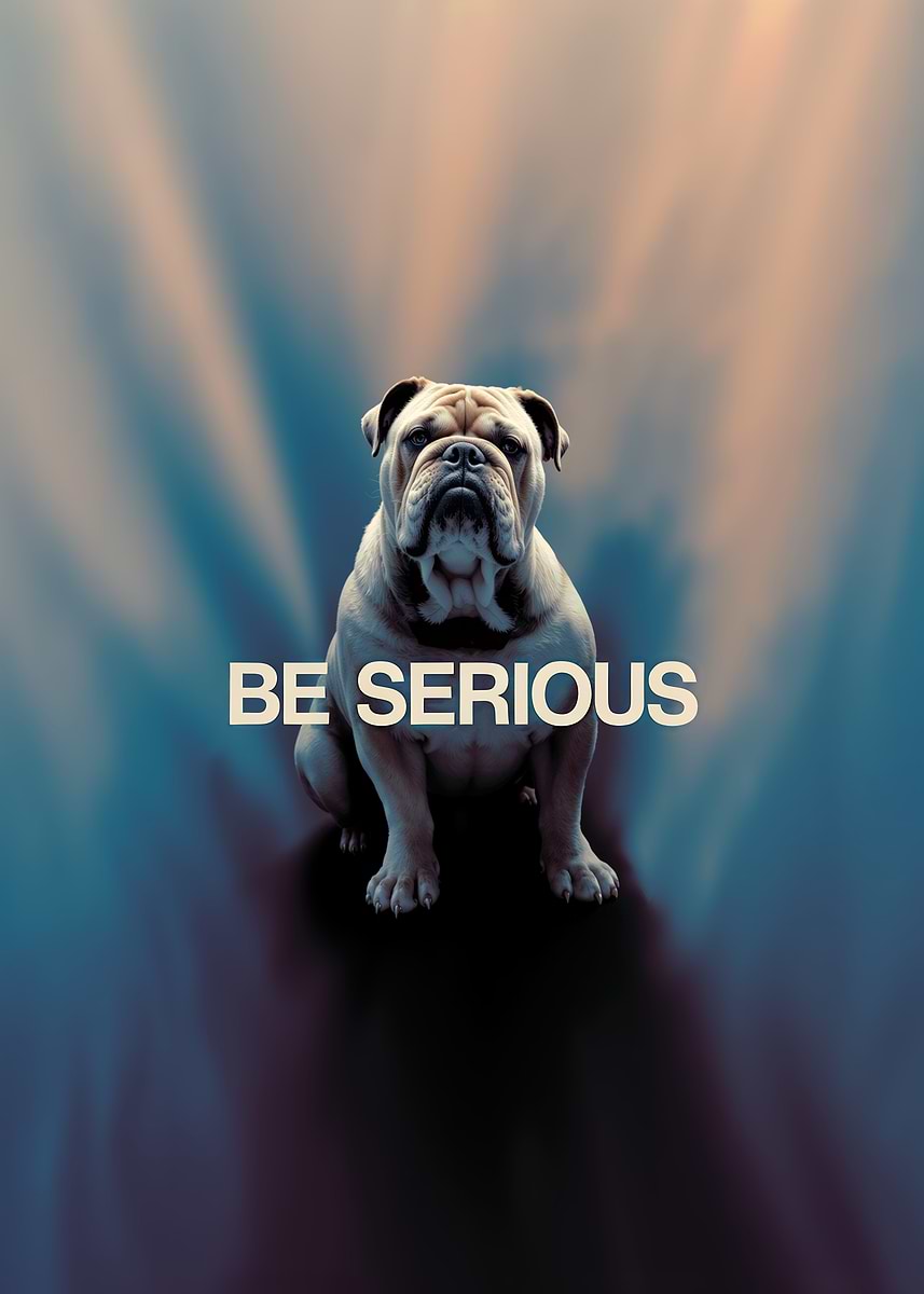 'Be Serious' Poster, picture, metal print, paint by Mark Vincent ...