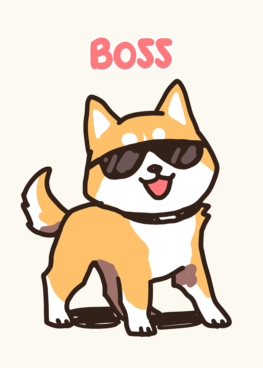 'Cool Doge Boss' Poster, picture, metal print, paint by Mason Clark ...