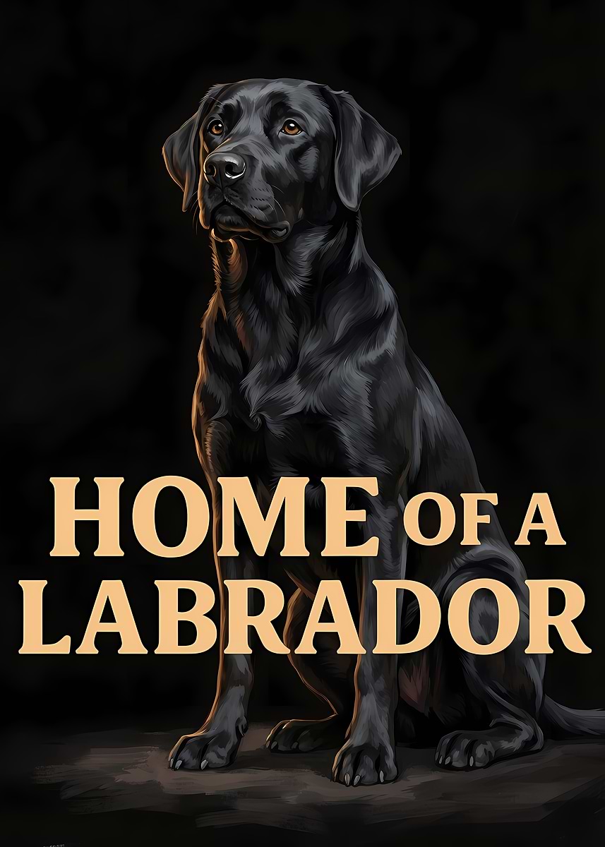 'Home of a Labrador Portrait' Poster, picture, metal print, paint by ...