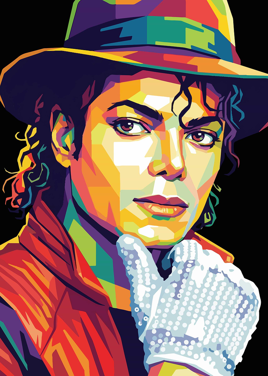'Michael Jackson Pop Art Portrait' Poster, picture, metal print, paint