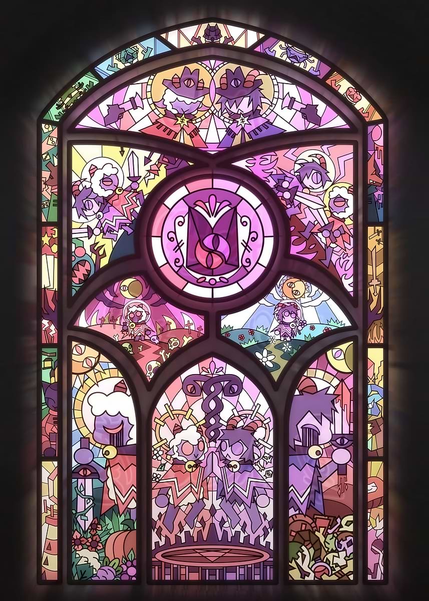 Cult of the Lamb Stained Glass' Poster, picture, metal print