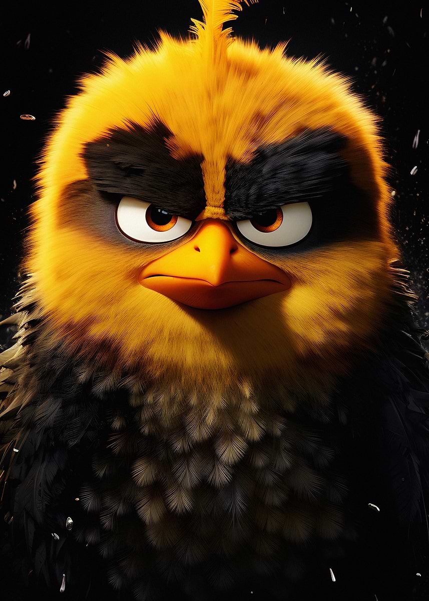 'Angry Bird close-up portrait' Poster, picture, metal print, paint by ...