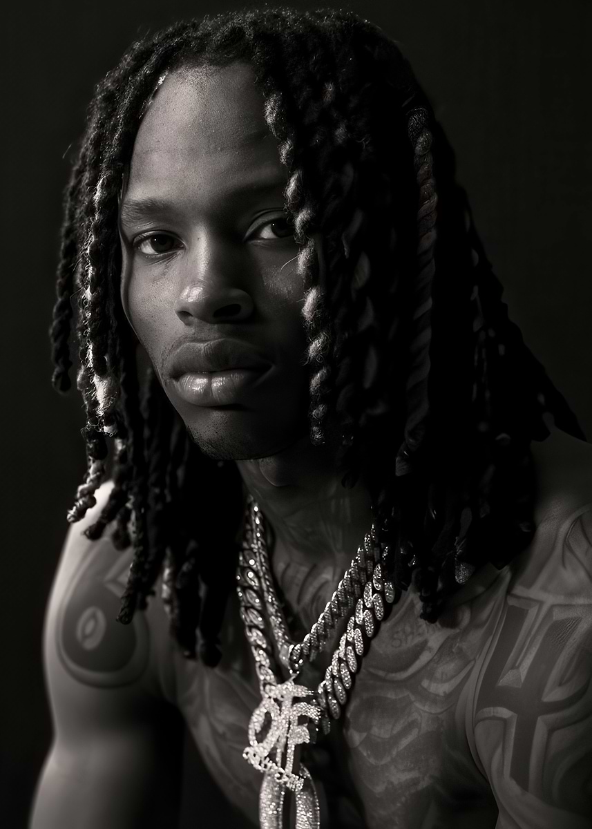 Ki The Rapper 'King Von Portrait' Poster, picture, metal print, paint by sakim black ...