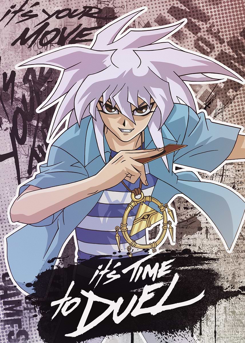 It's Time To Duel! - Yami Bakura' Poster, picture, metal print