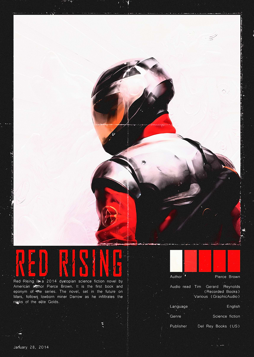 Red Rising Book Graphics 'Red Rising Book Cover Art' Poster, picture, metal print, paint by ...