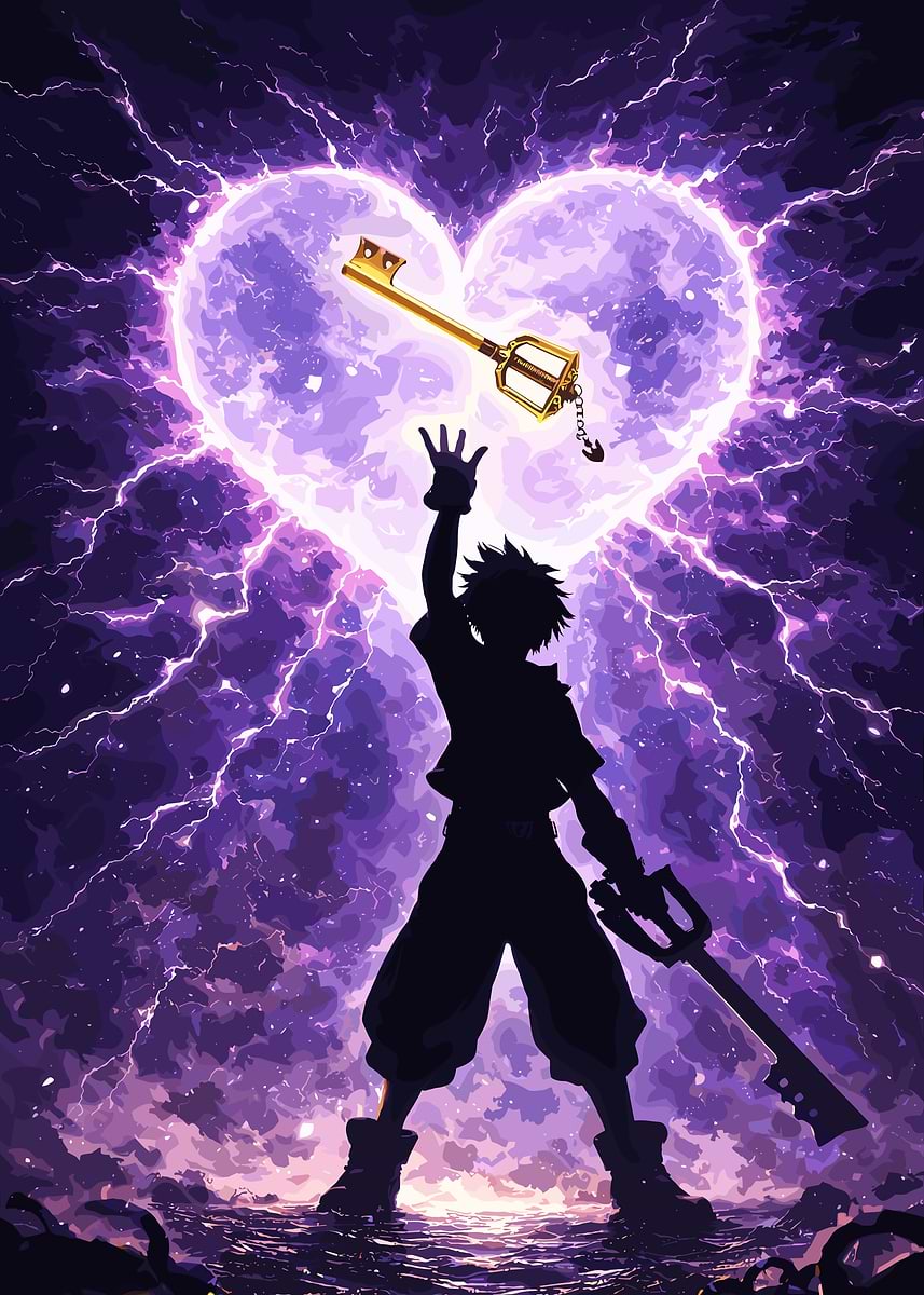 'Kingdom Hearts: Sora and the Keyblade' Poster, picture, metal print ...