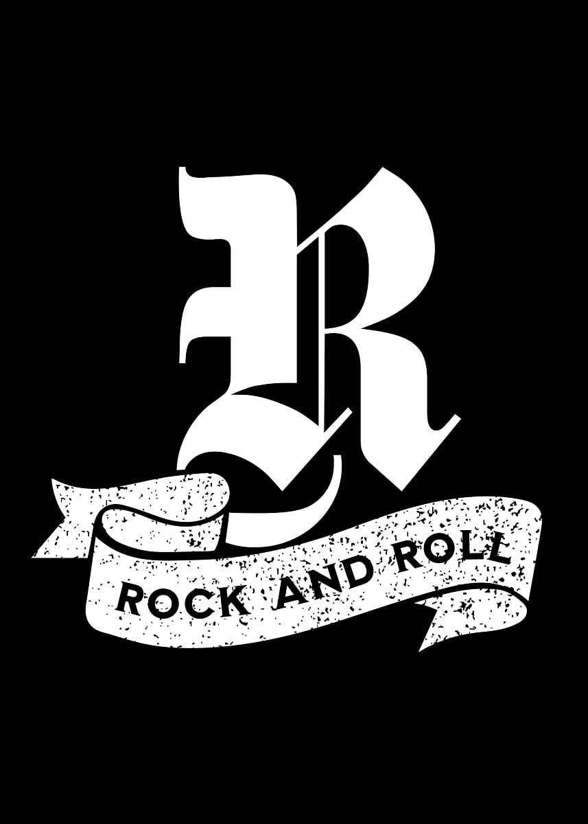 'Rock and Roll Letter R Design' Poster, picture, metal print, paint by ...