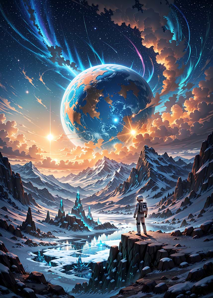 'Crystal Alien Planet' Poster, picture, metal print, paint by Luong ...