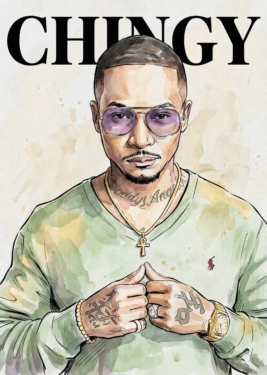'Chingy Portrait Illustration' Poster, picture, metal print, paint by ...
