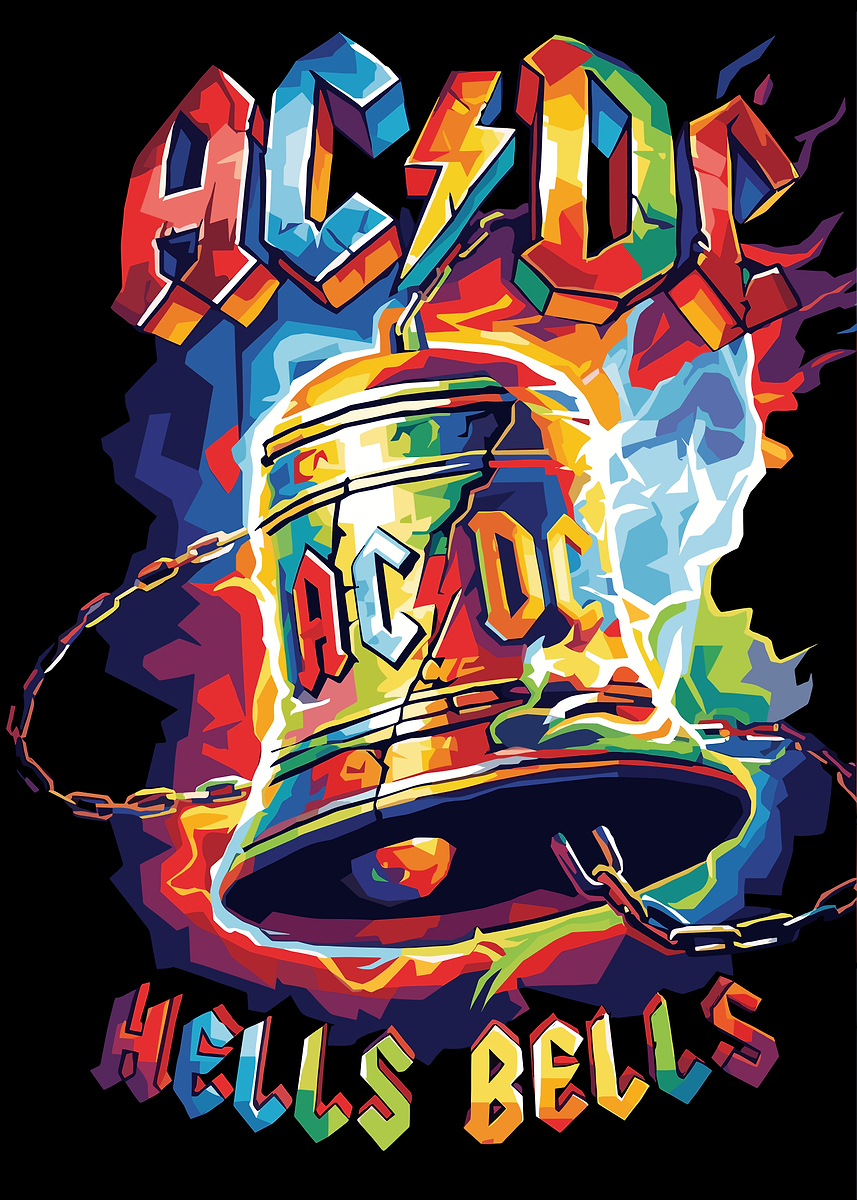 'ACDC Hells Bells Pop Art' Poster, picture, metal print, paint by ...