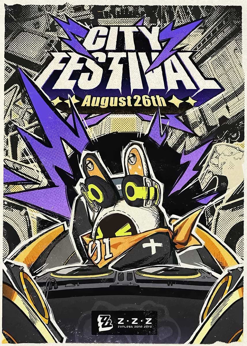 City Festival August 26th Poster Zenless Zone Zero' Poster
